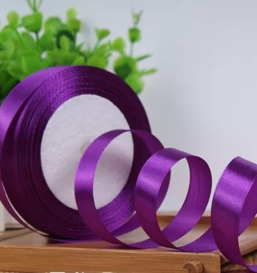 V Studio Ribbon Purple Satin Ribbon (15mm) – Devlin Design Studio